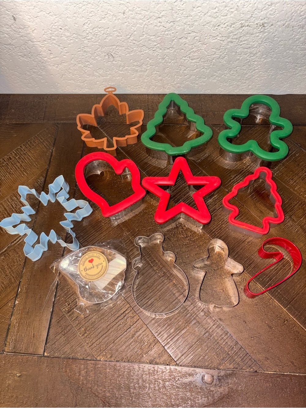 Assorted Holiday Cookie Cutters - Star, Tree, Gingerbread, Snowflake